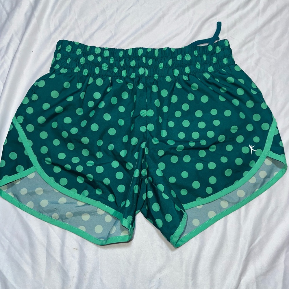 Danskin Green Polka Dot Athletic Shorts